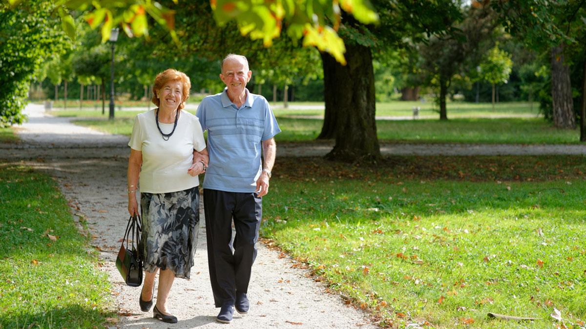 older couple out walking