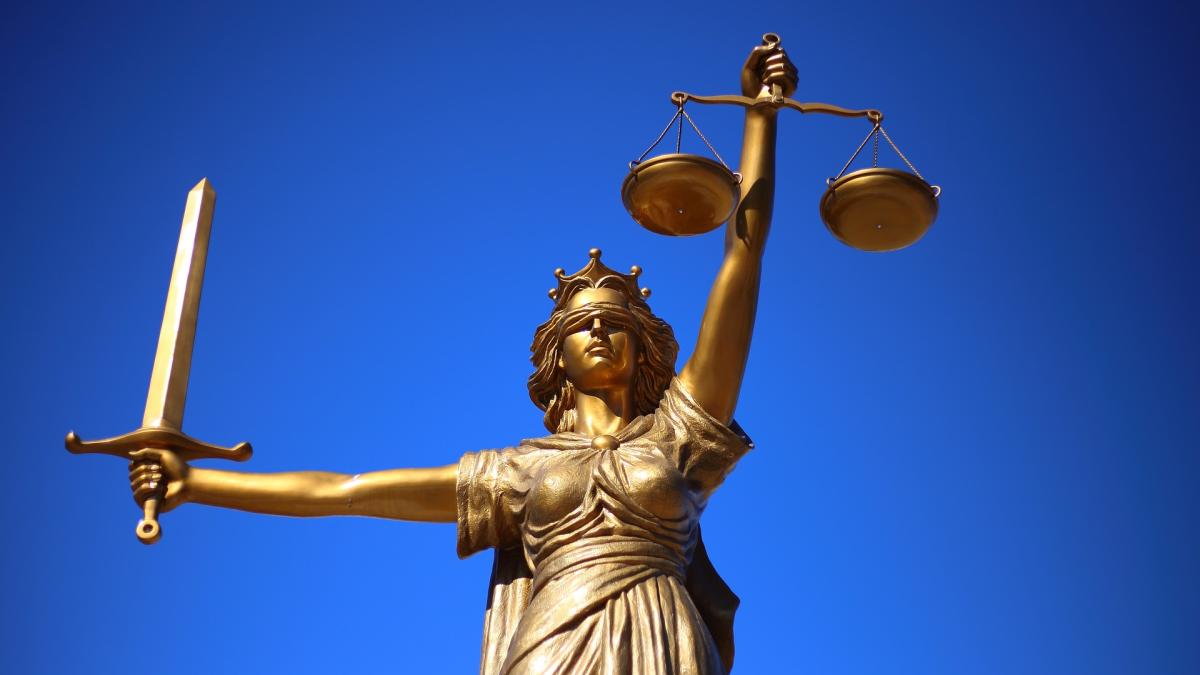 Justice with scales