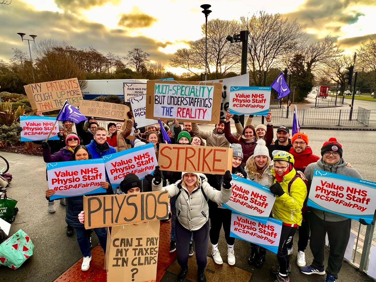 Physios on strike in Birmingham